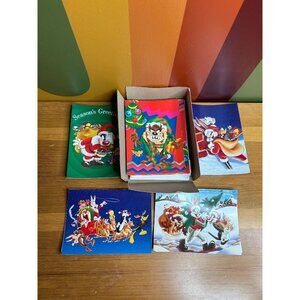 Cleo 1996 vintage paper Christmas greetings cards looney tunes